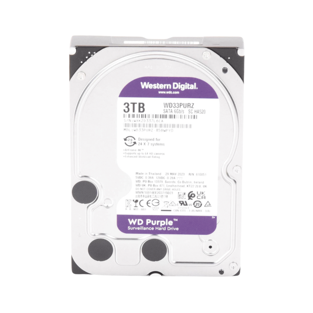 Disco Duro 3TB WD Purple para Videovigilancia